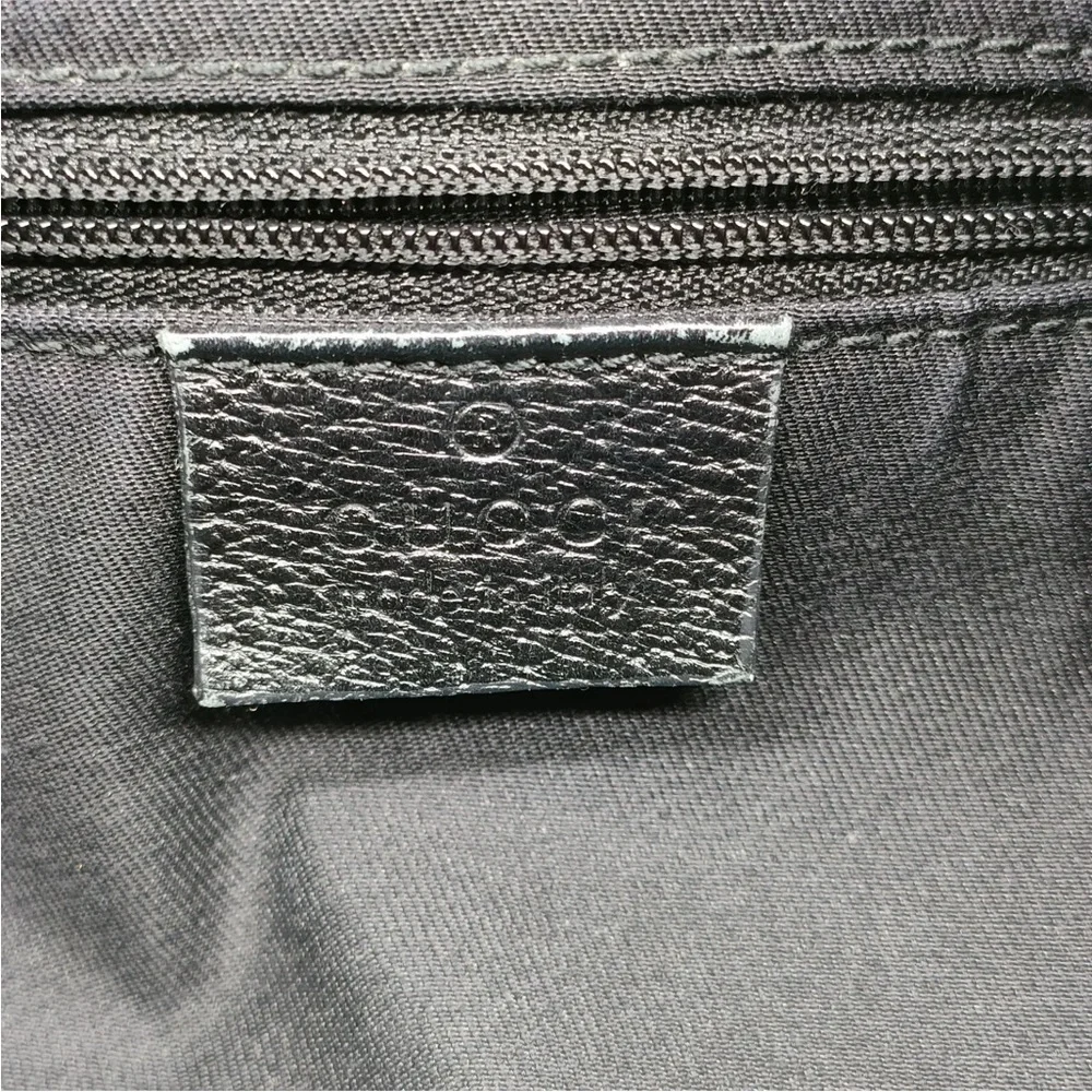 Gucci Black Canvas Leather Bag